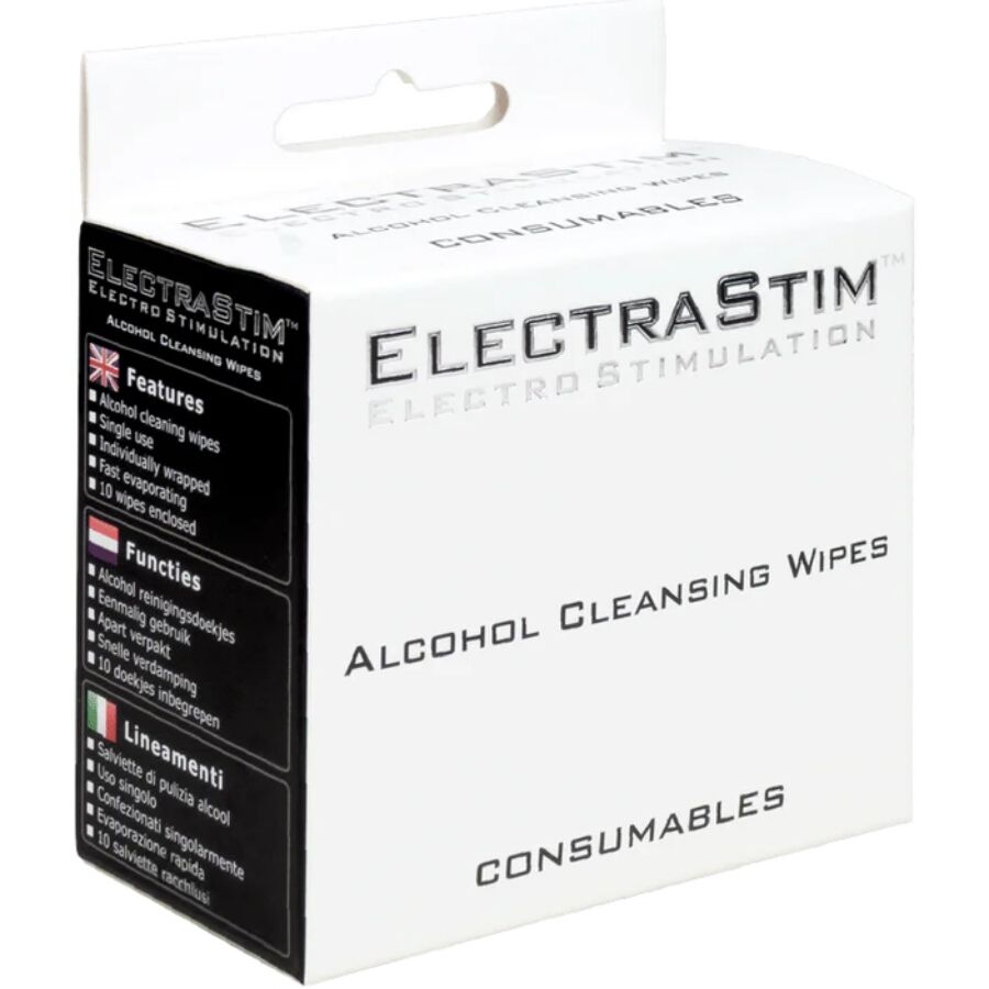 ELECTRASTIM - SALVIETTINE DETERGENTI ALL'ALCOOL 10 UNITÀ – Giocattoli disinfettanti
