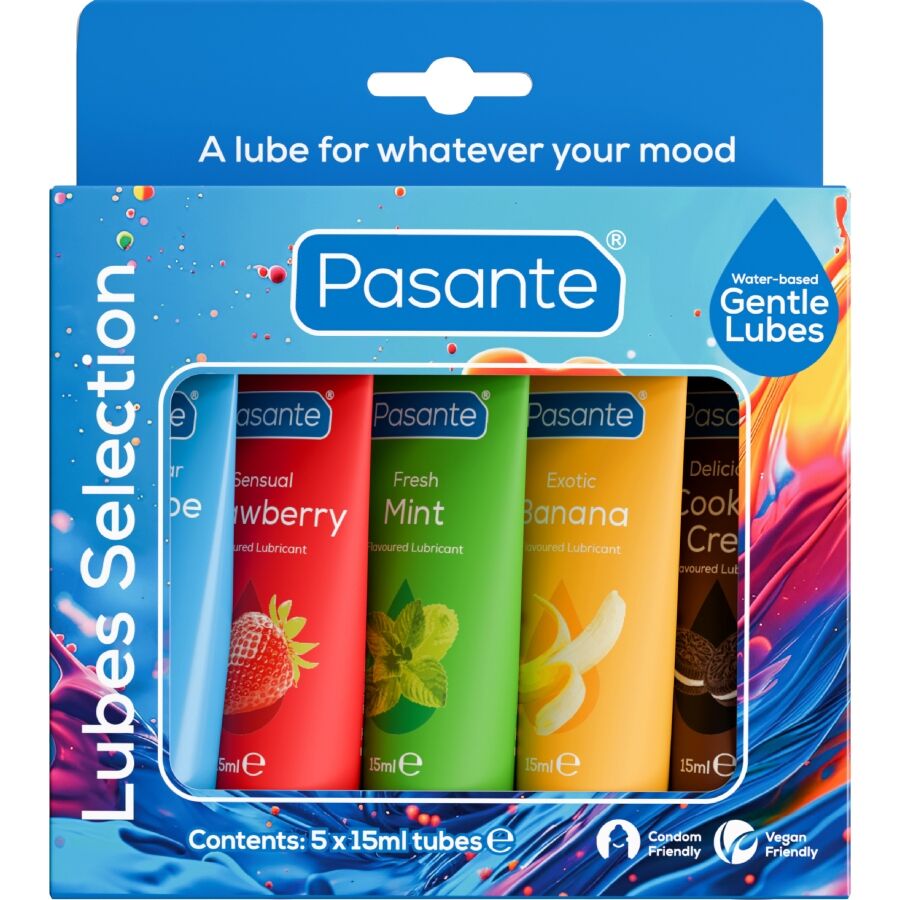 PASANTE - CONFEZIONE LUBRIFICANTI AROMI ASSORTITI 5 UNITÀ X 15 ML – Kit lubrificanti – foto 2
