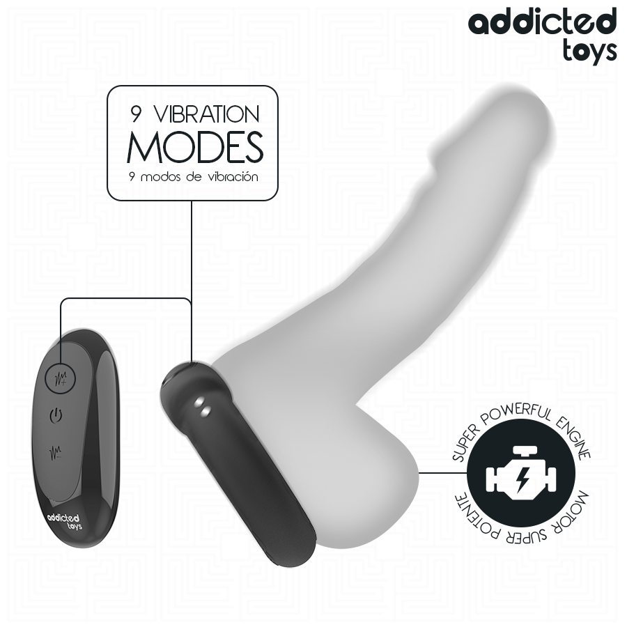 ADDICTED TOYS - ANELLO PER IL PENE VIBRANTE CON EFFETTO RISCALDANTE E TELECOMANDO – Cockring con vibrazione – foto 5