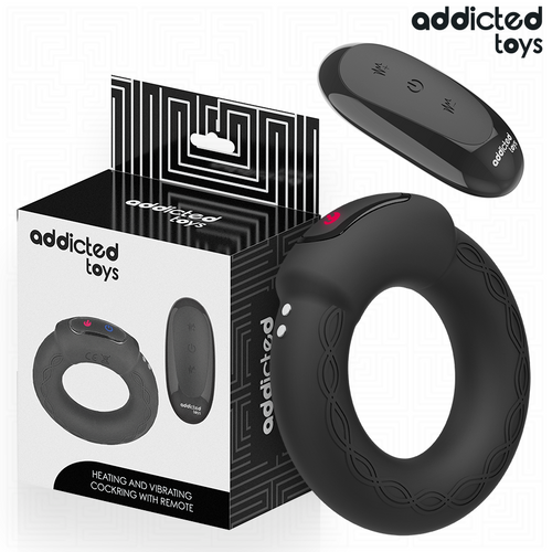 ADDICTED TOYS - ANELLO PER IL PENE VIBRANTE CON EFFETTO RISCALDANTE E TELECOMANDO – Cockring con vibrazione