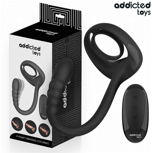 ADDICTED TOYS - ANELLO VIBRANTE PER IL PENE CON TELECOMANDO P-SPOT – Cockring con vibrazione