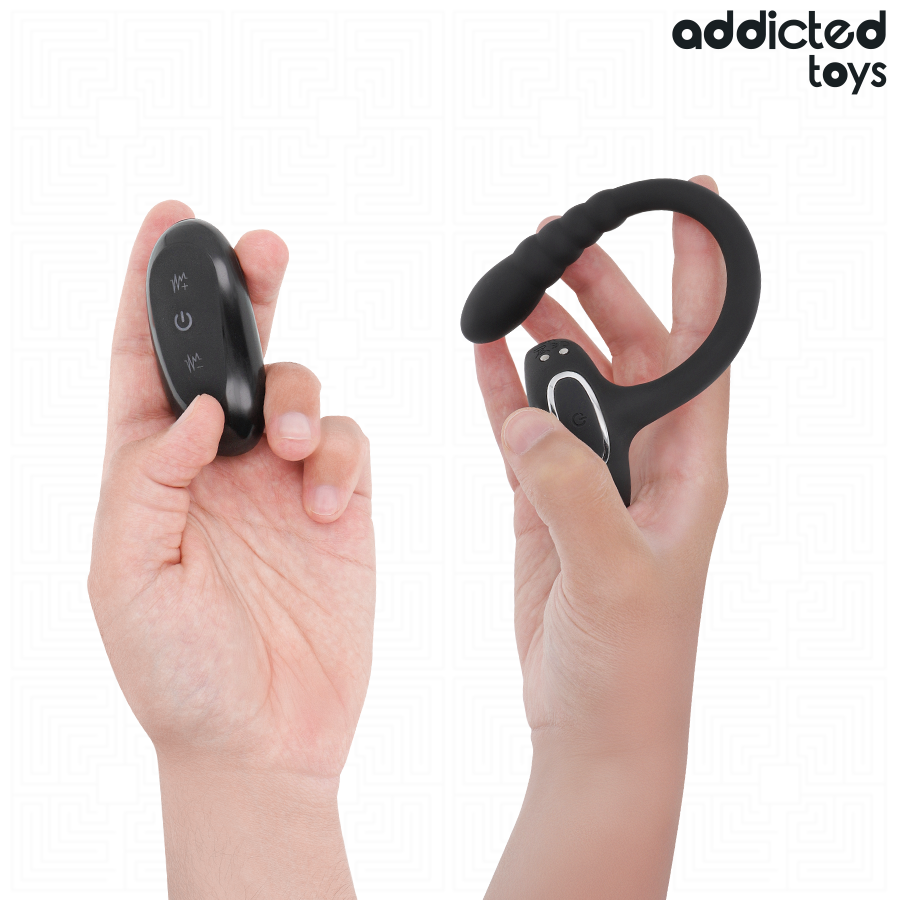 ADDICTED TOYS - ANELLO VIBRANTE PER IL PENE CON TELECOMANDO P-SPOT – Cockring con vibrazione – foto 4
