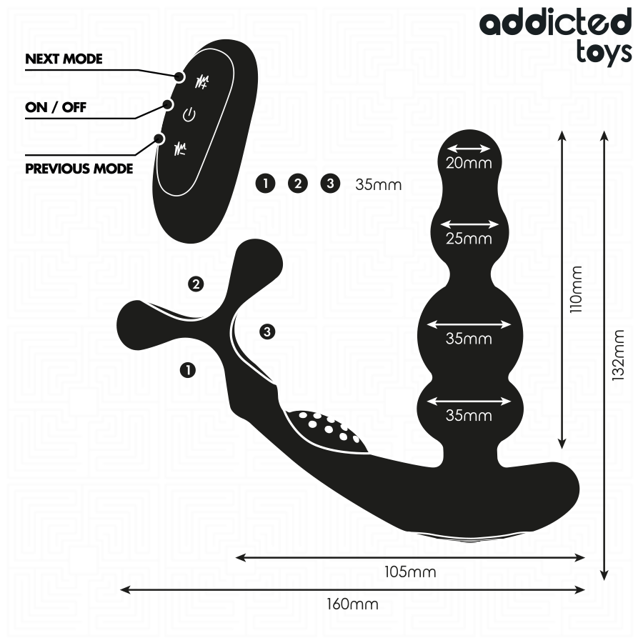 ADDICTED TOYS - MASSAGGIATORE PROSTATICO ROTANTE CON TELECOMANDO – Speciale prostatico – foto 7