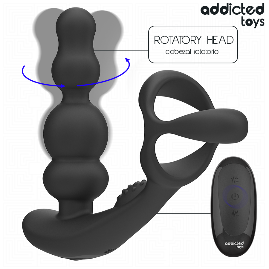 ADDICTED TOYS - MASSAGGIATORE PROSTATICO ROTANTE CON TELECOMANDO – Speciale prostatico – foto 3