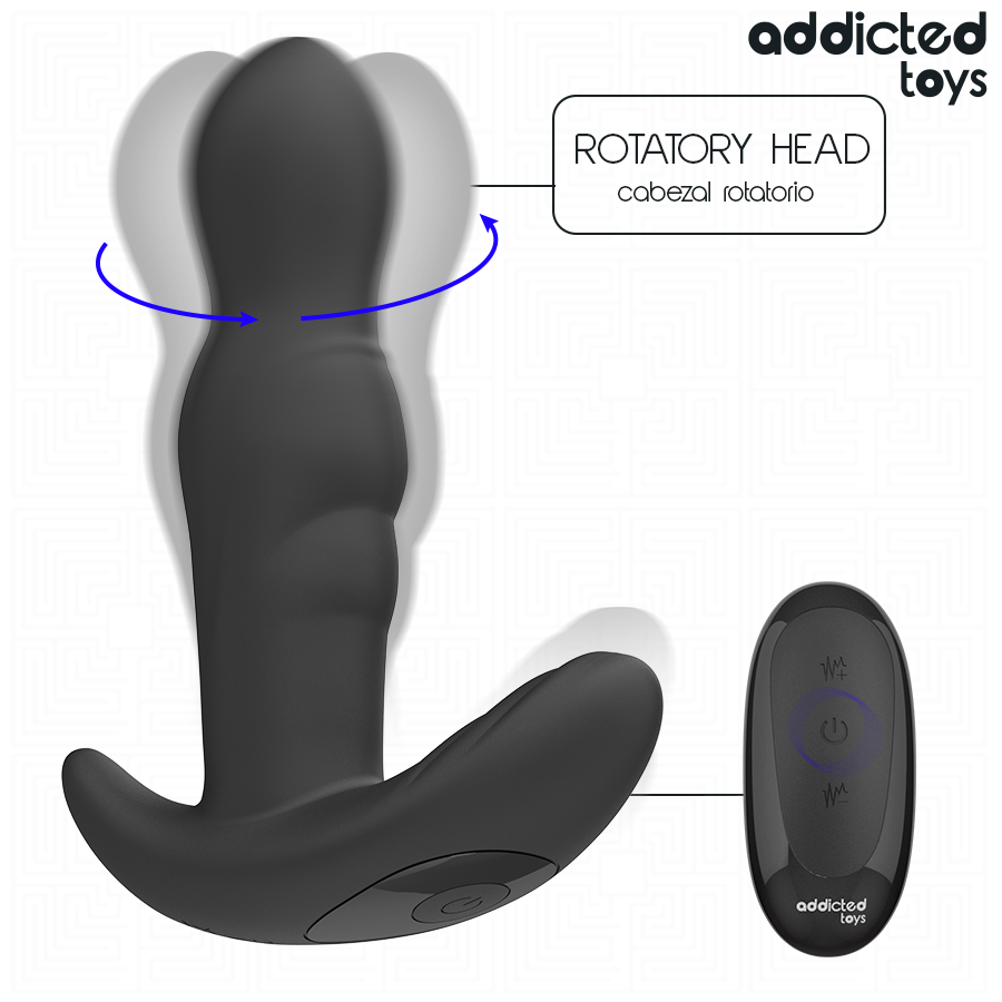ADDICTED TOYS - TAPPO ANALE ROTANTE E VIBRANTE CON TELECOMANDO – Vibratori anali