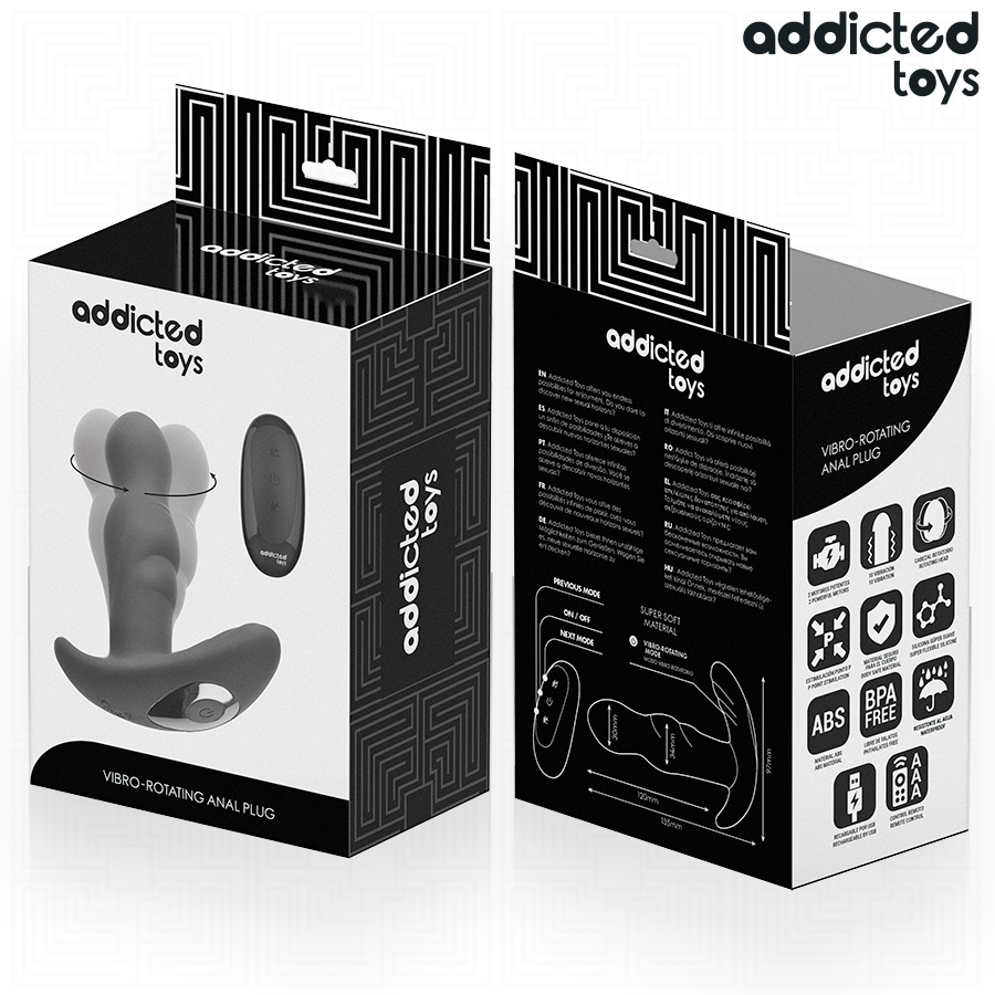 ADDICTED TOYS - TAPPO ANALE ROTANTE E VIBRANTE CON TELECOMANDO – Vibratori anali – foto 4