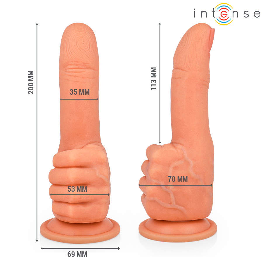 INTENSE - BENDER STIMOLATORE PUNTO G FLESSIBILE MANO 11,3 CM – Dildo con punto G – foto 2