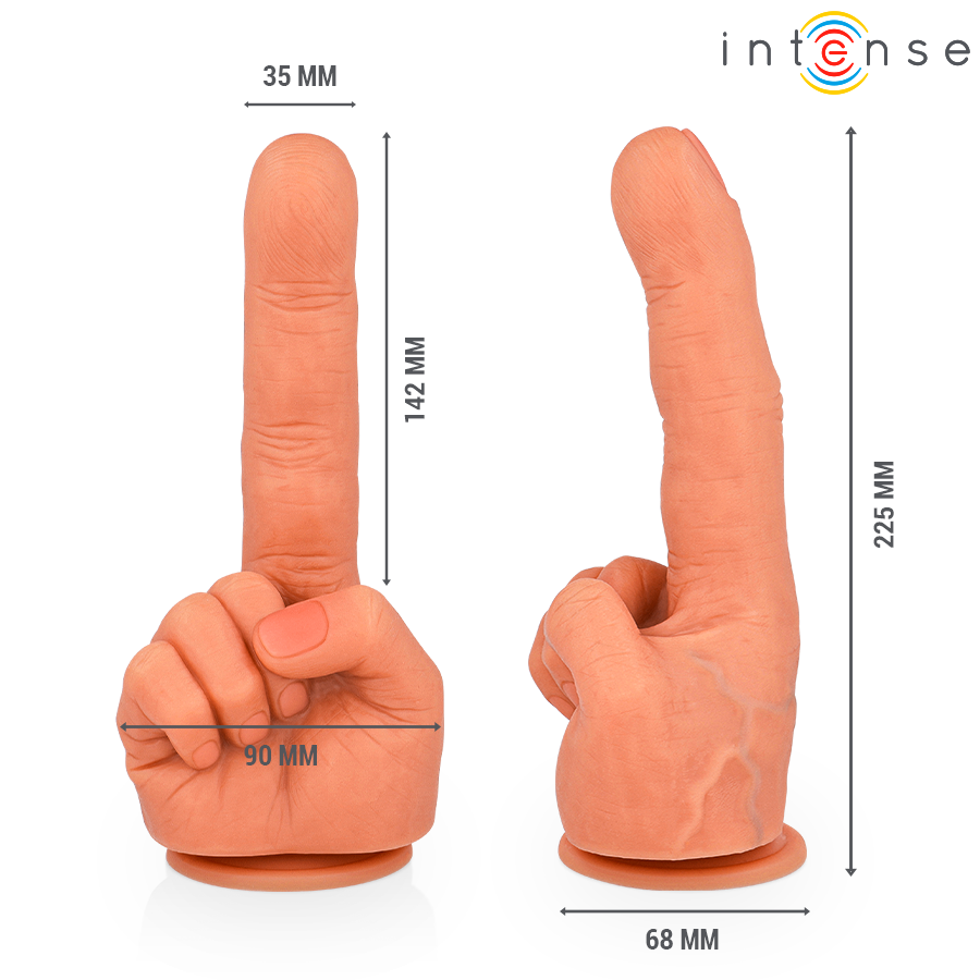 INTENSE - HUBERT STIMOLATORE PUNTO G FLESSIBILE MANO 14,2 CM – Dildo con punto G – foto 2