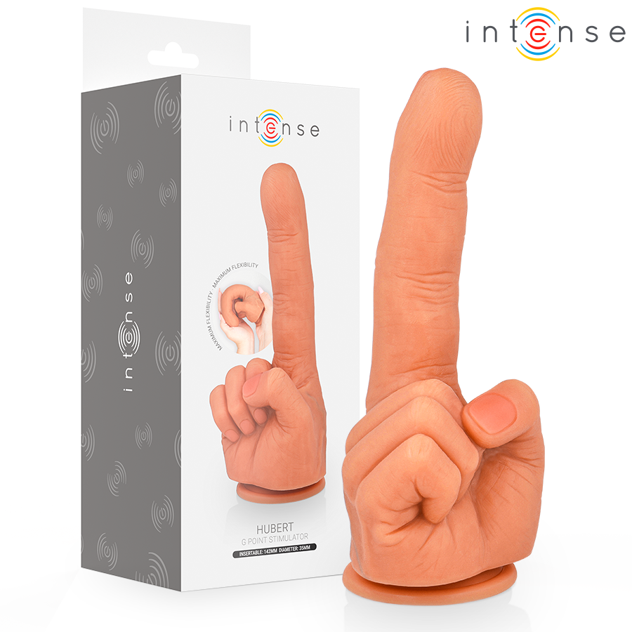 INTENSE - HUBERT STIMOLATORE PUNTO G FLESSIBILE MANO 14,2 CM – Dildo con punto G