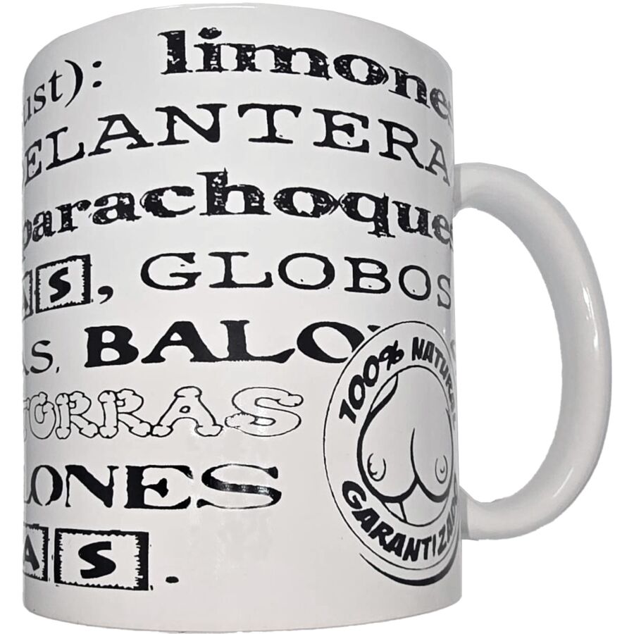 DIABLO PICANTE - TAZZA BIANCA CON SINONIMI DI SENO 370 ML – Accessori
