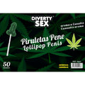DIABLO GOLOSO - 50 LECCA-LECCA A FORMA DI PENE AROMA DI CANNABIS – Divertenti prelibatezze alcoliche