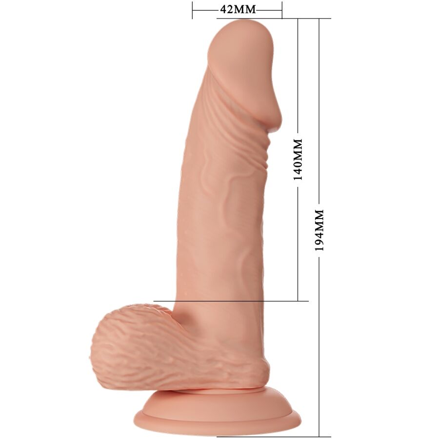 BAILE - BELLISSIMO INCONTRO ZEBULON DILDO REALISTICO FLESSIBILE 19,4 CM NATURALE – Falli senza vibrazioni – foto 8