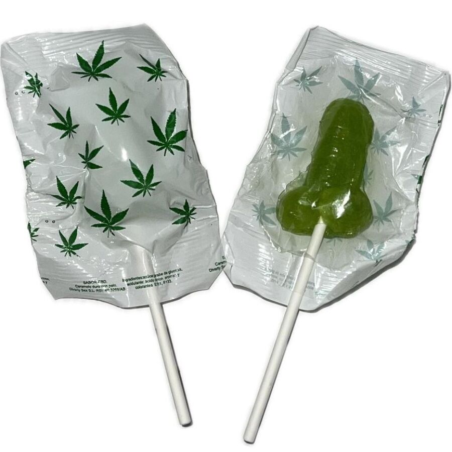 DIABLO GOLOSO - 1 PENE LECCA-LECCA AROMA CANNABIS – Divertenti prelibatezze alcoliche