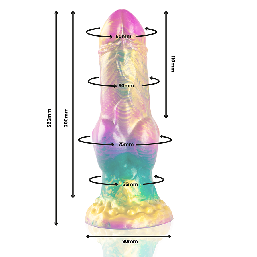 EPIC - DILDO IRIS CON TESTICOLI ARCOBALENO DI PIACERE – Falli senza vibrazioni – foto 3