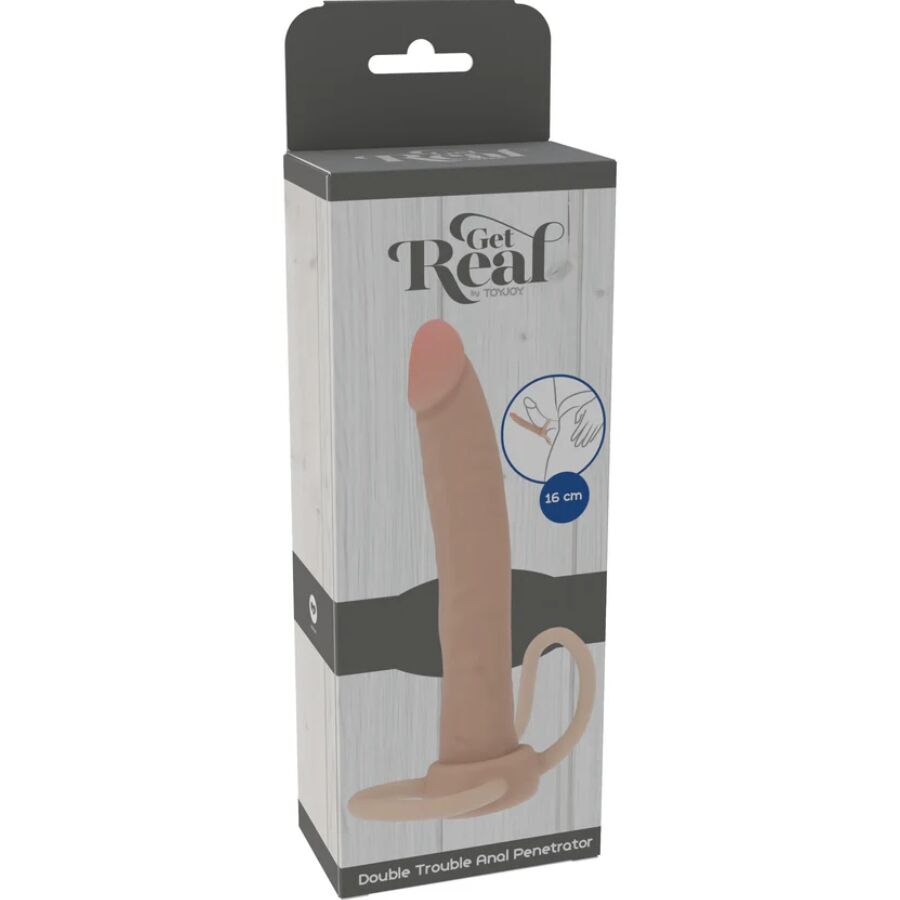 GET REAL - PENETRATORE ANALE IN SILICONE DOUBLE TROUBLE 16 CM – Dildo anali – foto 4