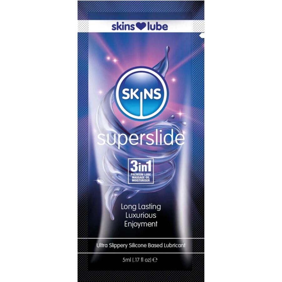 SKINS - SUPERSLIDE LUBRIFICANTE A BASE DI SILICONIO MONODOSE 5 ML – Base in silicone