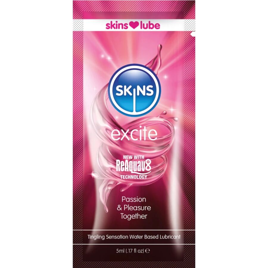 SKINS - EXCITE LUBRIFICANTE A BASE D'ACQUA MONODOSE 5 ML – A base d'acqua