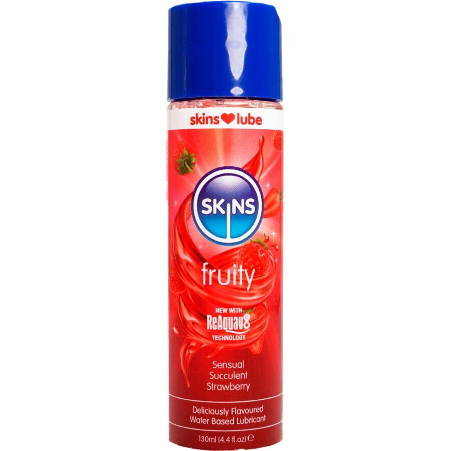 SKINS - LUBRIFICANTE FRUTTATO A BASE D'ACQUA FRAGOLA 130 ML – Con sapori deliziosi