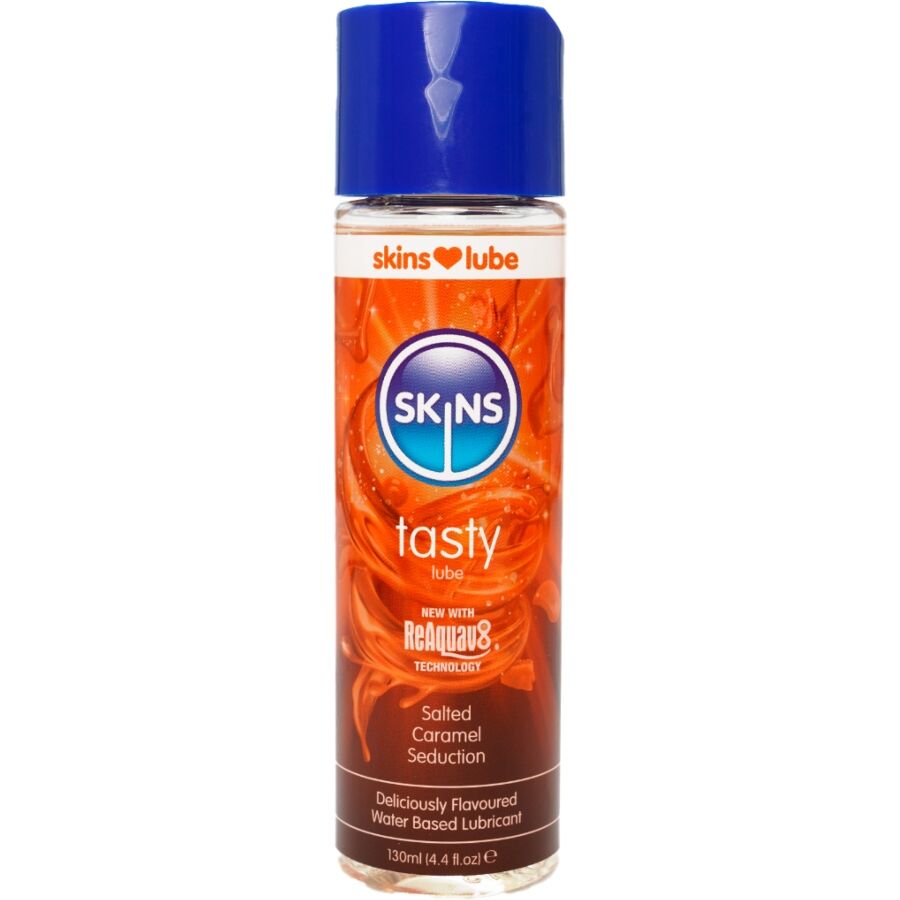 SKINS - LUBRIFICANTE GUSTOSO A BASE D'ACQUA CARAMELLO SALATO 130 ML – Con sapori deliziosi