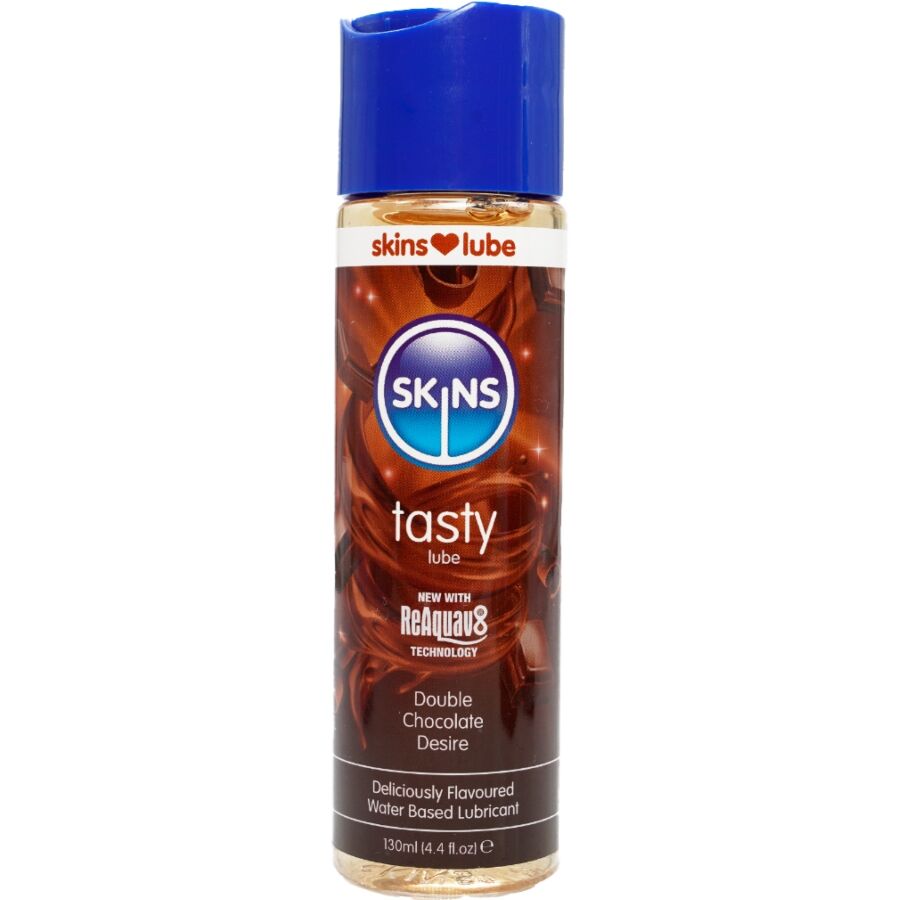 SKINS - LUBRIFICANTE GUSTOSO A BASE D'ACQUA DOPPIO CIOCCOLATO 130 ML – Con sapori deliziosi