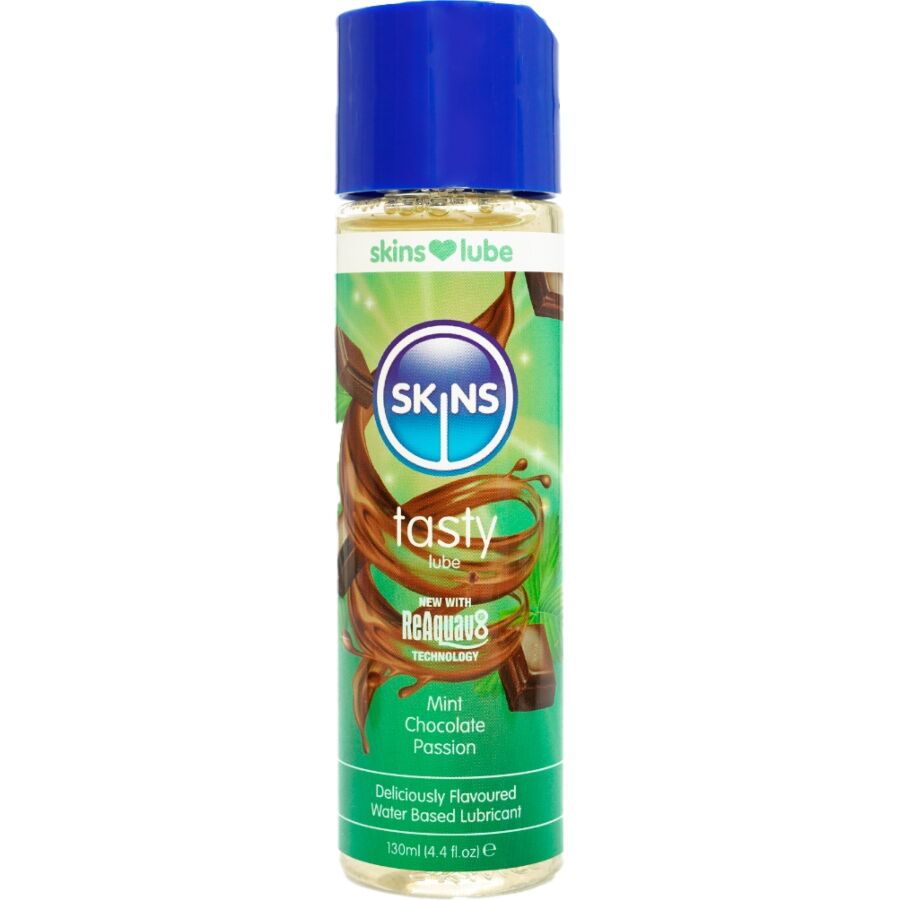 SKINS - LUBRIFICANTE GUSTOSO A BASE D'ACQUA MENTA E CIOCCOLATO 130 ML – Con sapori deliziosi