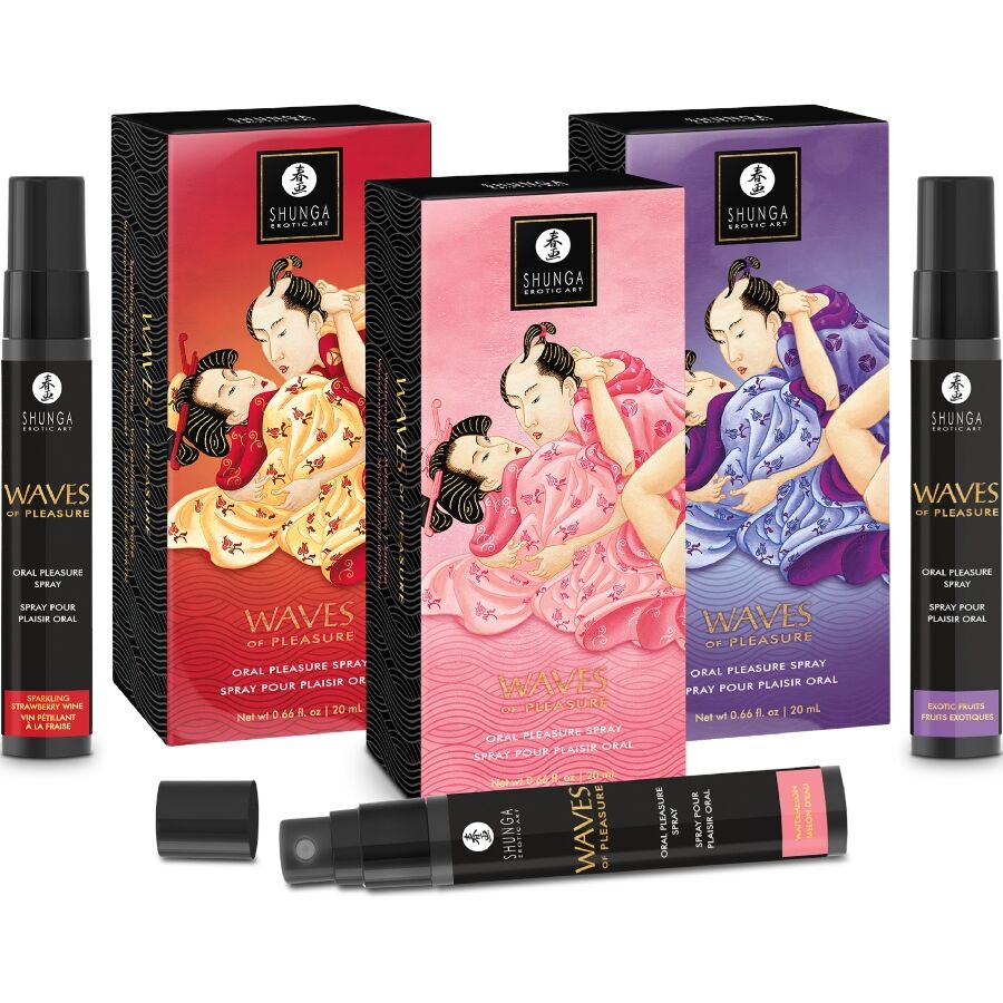 SHUNGA - WAVES PLEASURE SPRAY ORALE SEDUCENTE FRAGOLA 20 ML – Per il sesso orale – foto 5