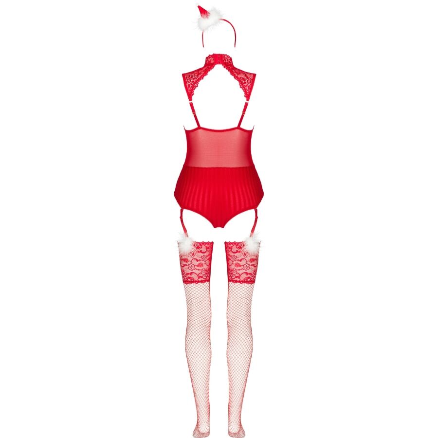 LIVCO CORSETTI FASHION - LIMPID SNOWFLAKES LC 90604 BODY + CALZE + CERCHIETTO NATALIZIO S/M – Lingerie di Natale – foto 4