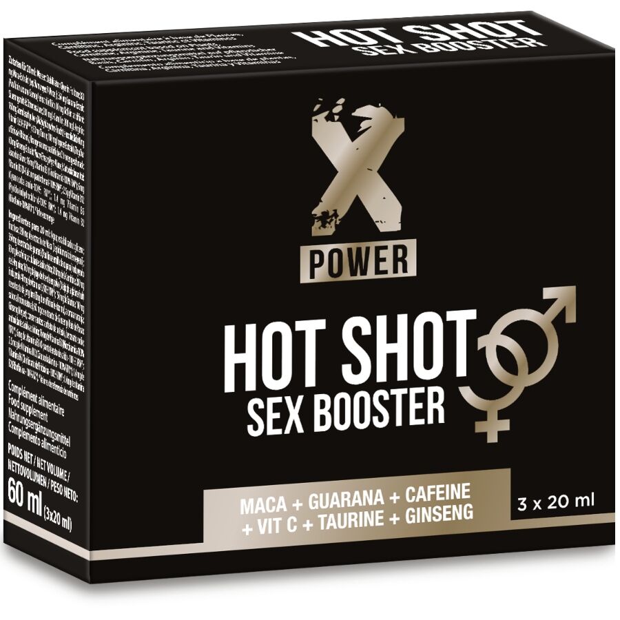 X POWER - HOT SHOT SEX BOOSTER AUMENTA LA LIBIDO 3 X 20 ML – Gocce d'amore