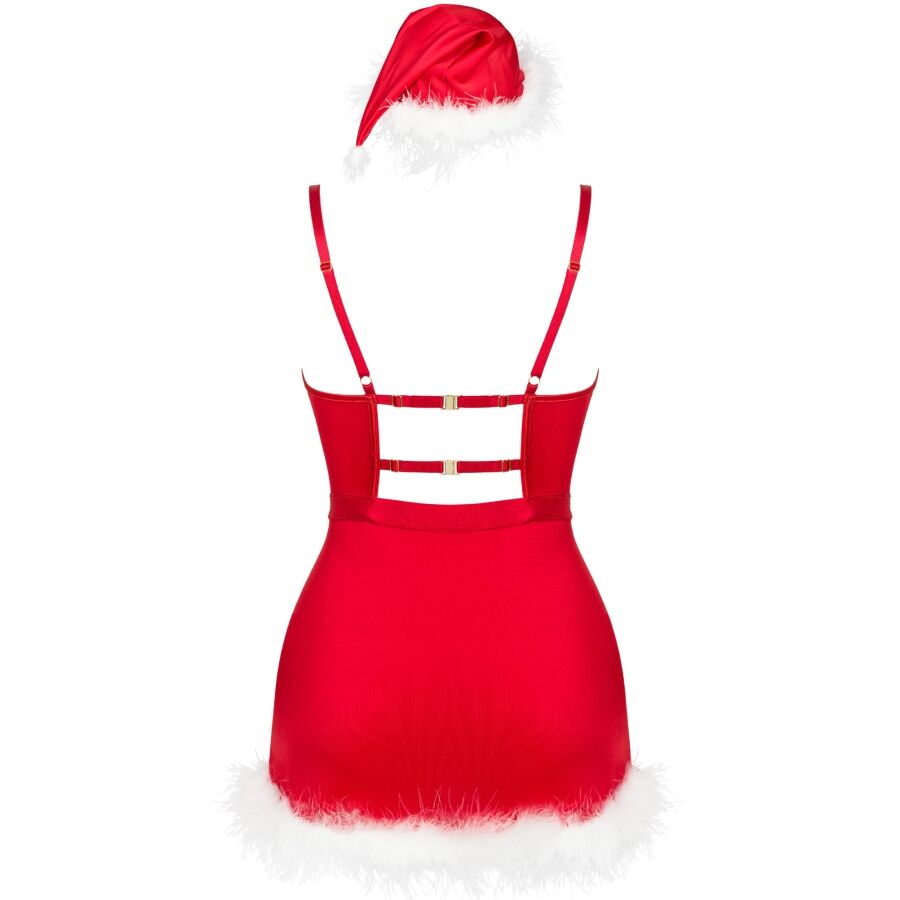 LIVCO CORSETTI FASHION - AGETHE LC 90607 CHEMISE + PERIZOMA + CAPPELLO DI NATALE L/XL – Lingerie di Natale – foto 5