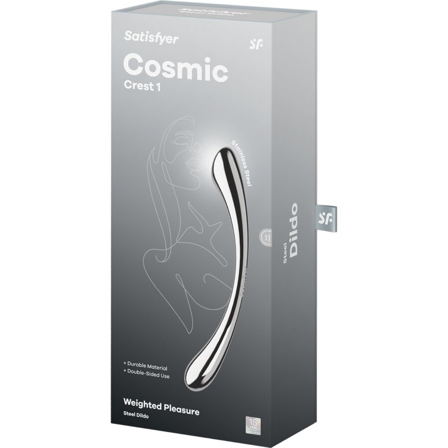 SATISFYER - DILDO A DOPPIA ESTREMITÀ IN ACCIAIO INOX COSMIC CREST 1 – Dildo con punto G – foto 5