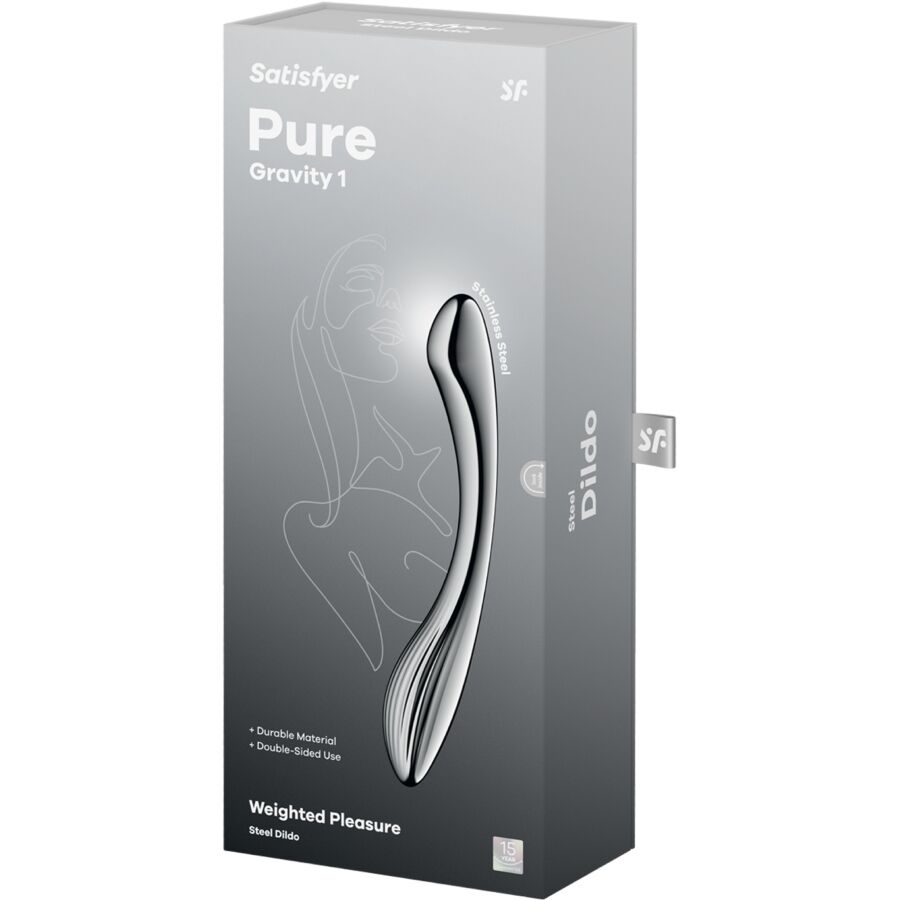 SATISFYER - DILDO A DOPPIA ESTREMITÀ IN ACCIAIO INOX PURE GRAVITY 1 – Dildo con punto G – foto 5