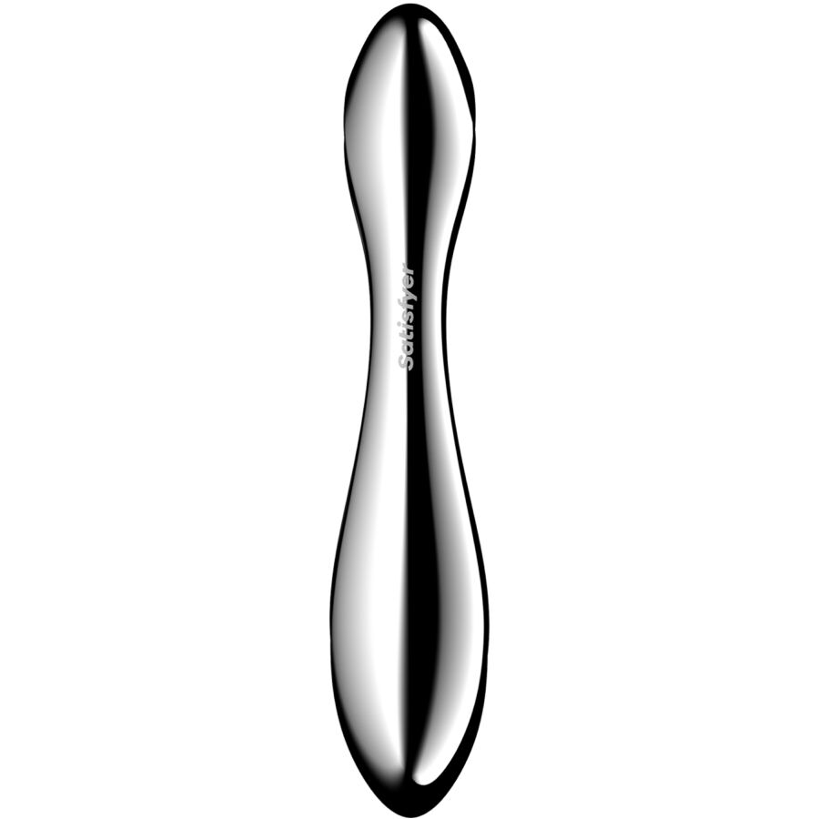 SATISFYER - DILDO A DOPPIA ESTREMITÀ IN ACCIAIO INOX PURE GRAVITY 2 – Dildo con punto G – foto 4