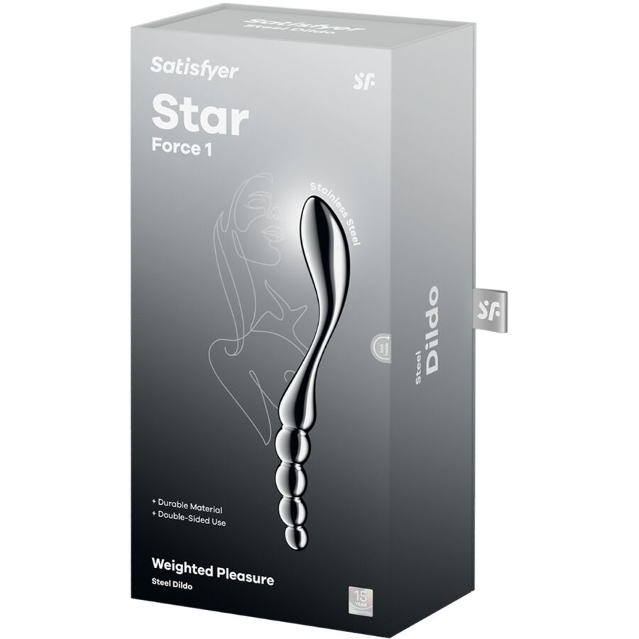 SATISFYER - DILDO A DOPPIA ESTREMITÀ IN ACCIAIO INOX STAR FORCE 1 – Dildo con punto G – foto 5