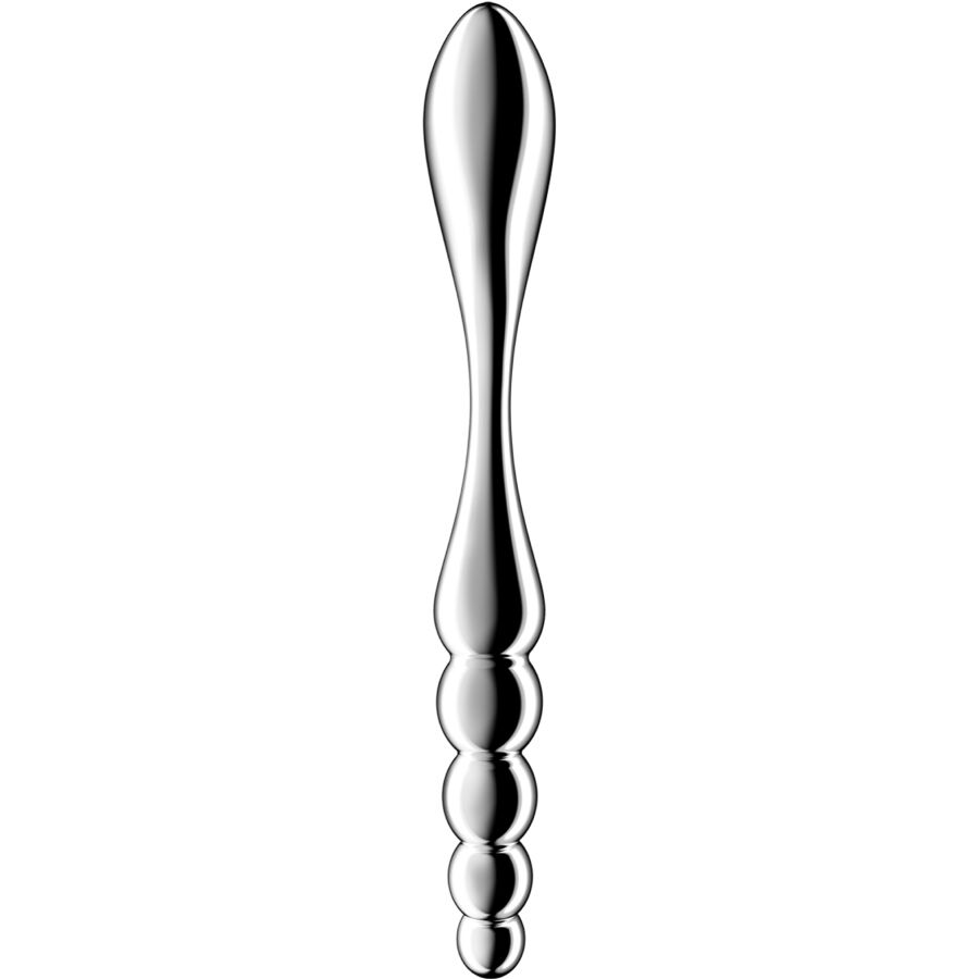 SATISFYER - DILDO A DOPPIA ESTREMITÀ IN ACCIAIO INOX STAR FORCE 1 – Dildo con punto G – foto 2