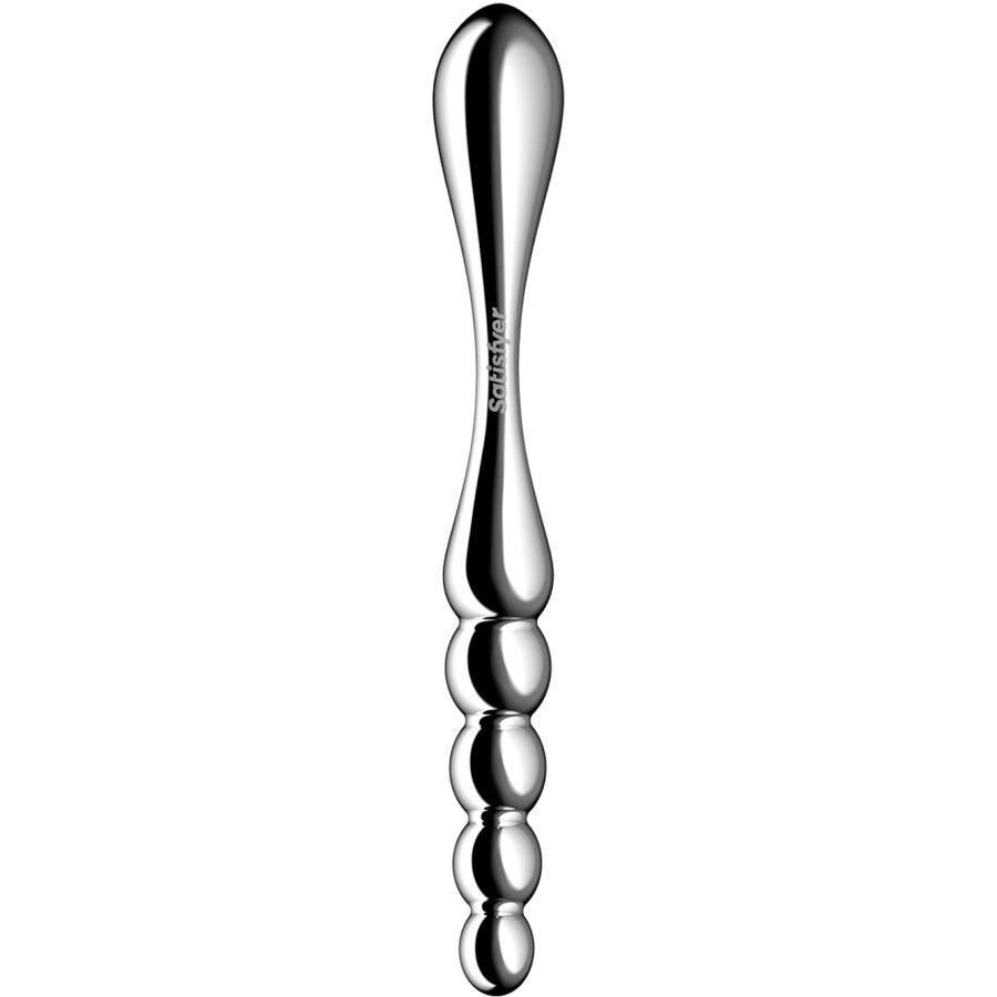 SATISFYER - DILDO A DOPPIA ESTREMITÀ IN ACCIAIO INOX STAR FORCE 1 – Dildo con punto G – foto 4