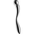 SATISFYER - DILDO A DOPPIA ESTREMITÀ IN ACCIAIO INOX STAR FORCE 2 – Dildo con punto G