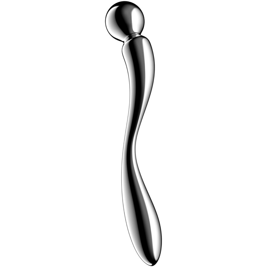 SATISFYER - DILDO A DOPPIA ESTREMITÀ IN ACCIAIO INOX STAR FORCE 2 – Dildo con punto G