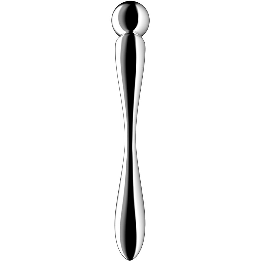 SATISFYER - DILDO A DOPPIA ESTREMITÀ IN ACCIAIO INOX STAR FORCE 2 – Dildo con punto G – foto 2