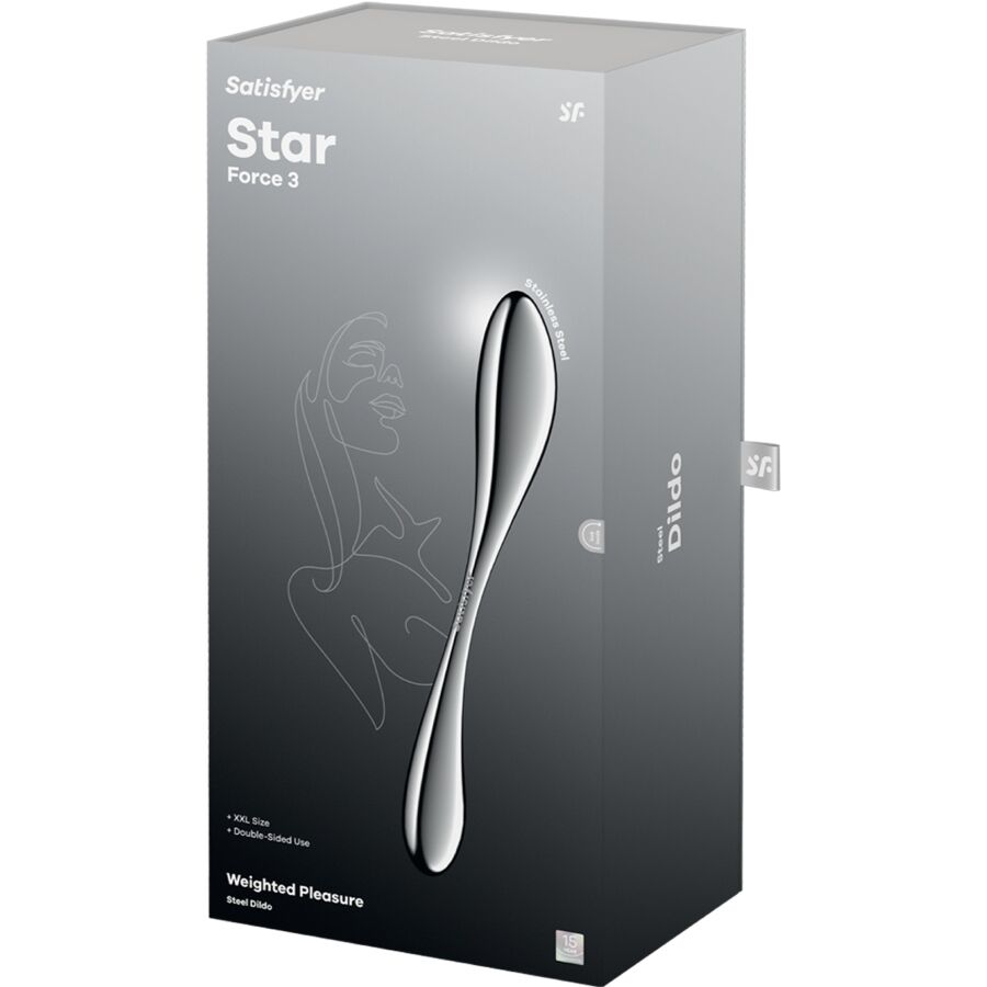 SATISFYER - DILDO A DOPPIA ESTREMITÀ IN ACCIAIO INOX STAR FORCE 3 – Dildo con punto G – foto 5