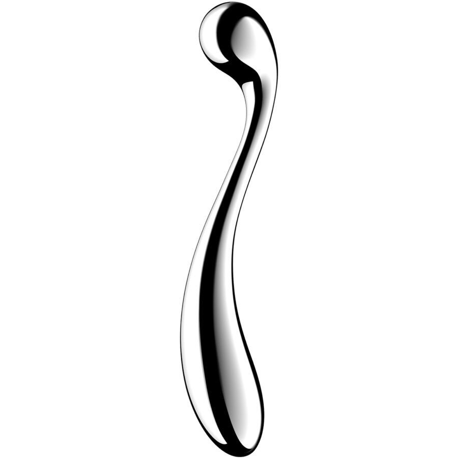 SATISFYER - DILDO A DOPPIA ESTREMITÀ IN ACCIAIO INOX STAR FORCE 4 – Dildo con punto G