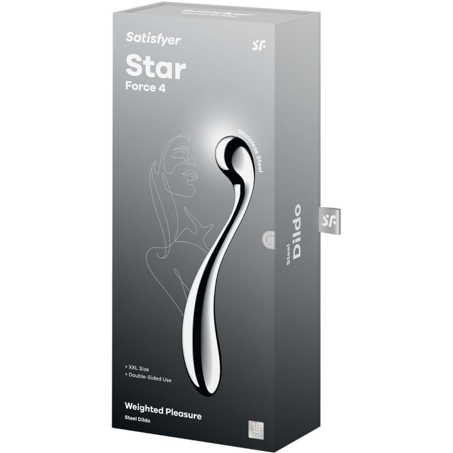 SATISFYER - DILDO A DOPPIA ESTREMITÀ IN ACCIAIO INOX STAR FORCE 4 – Dildo con punto G – foto 5