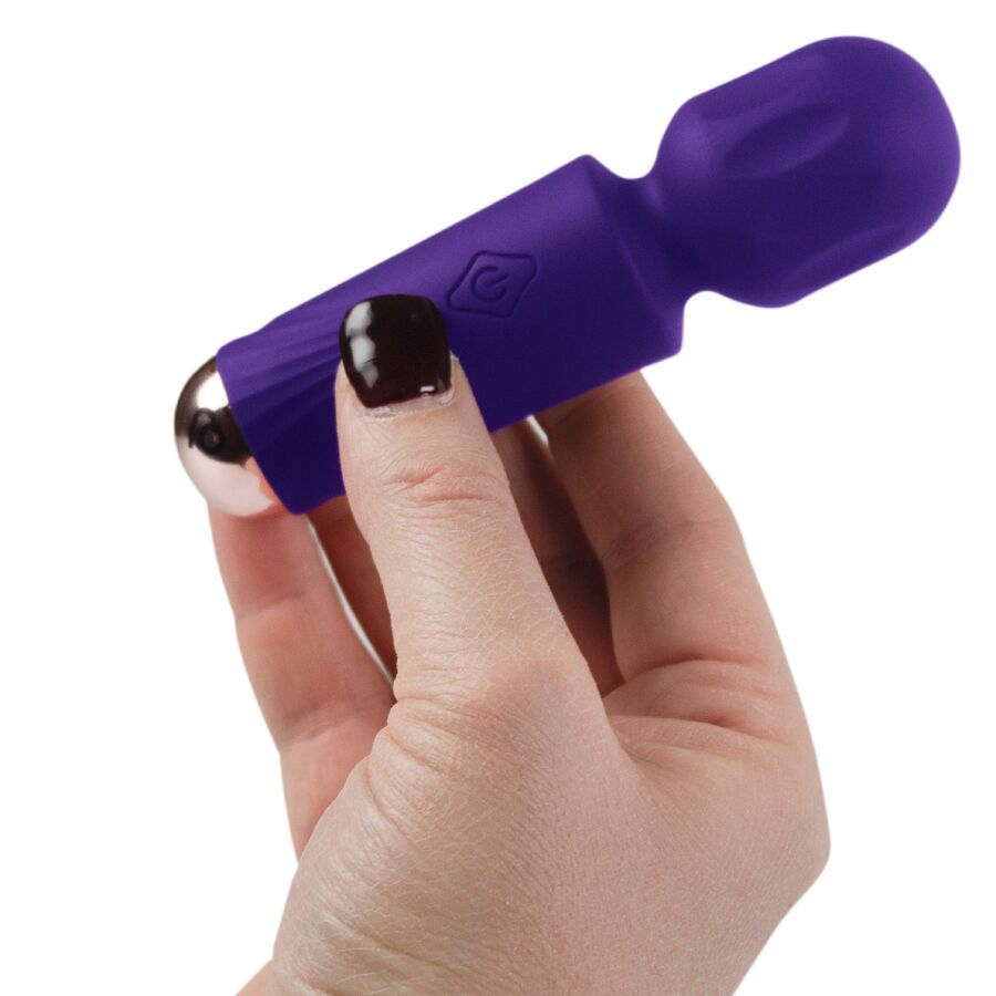 ROCKS-OFF - MINI BACCHETTA RICARICABILE 16 FUNZIONI VIOLET DREAM – Vibratore WAND – foto 3