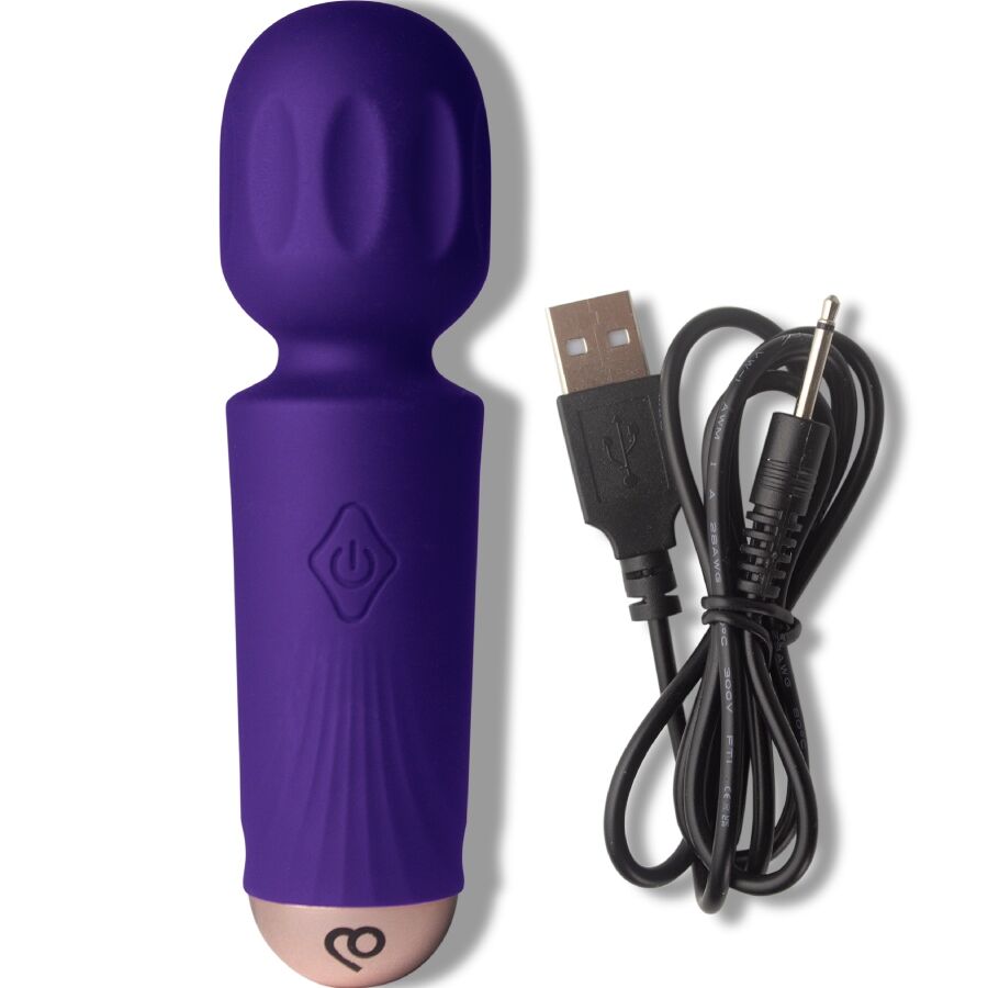 ROCKS-OFF - MINI BACCHETTA RICARICABILE 16 FUNZIONI VIOLET DREAM – Vibratore WAND – foto 4