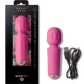ROCKS-OFF - MINI BACCHETTA RICARICABILE 16 FUNZIONI ROSA PEONIA – Vibratore WAND