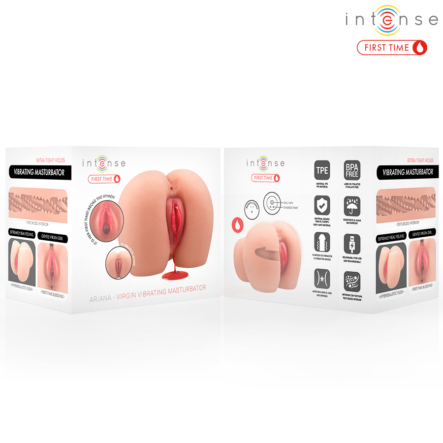 INTENSE FIRST TIME - ARIANA VIRGIN VIBRATORE MASTURBATORE CON SANGUINAMENTO – Vagine con vibrazione – foto 3