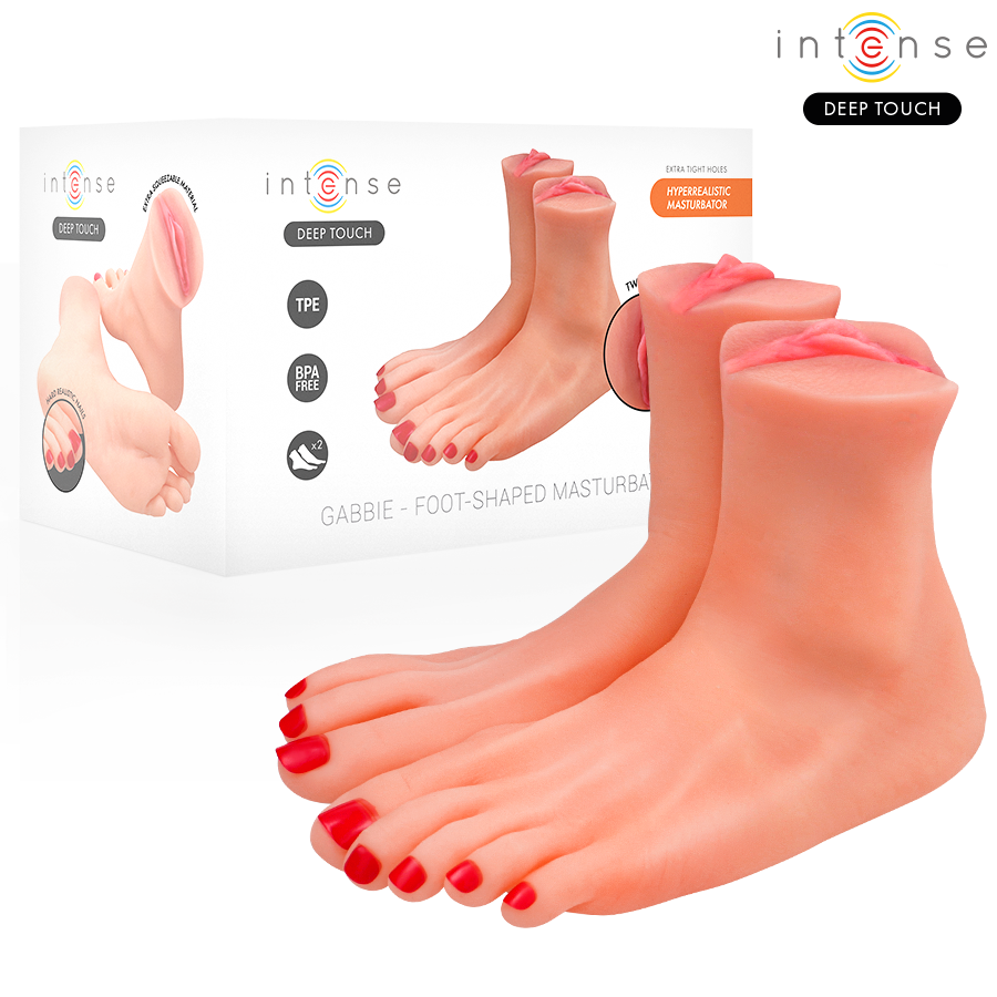 INTENSE DEEP TOUCH - MASTURBATORE A FORMA DI PIEDE IN DUE PEZZI GABBIE – Vagine senza vibrazioni