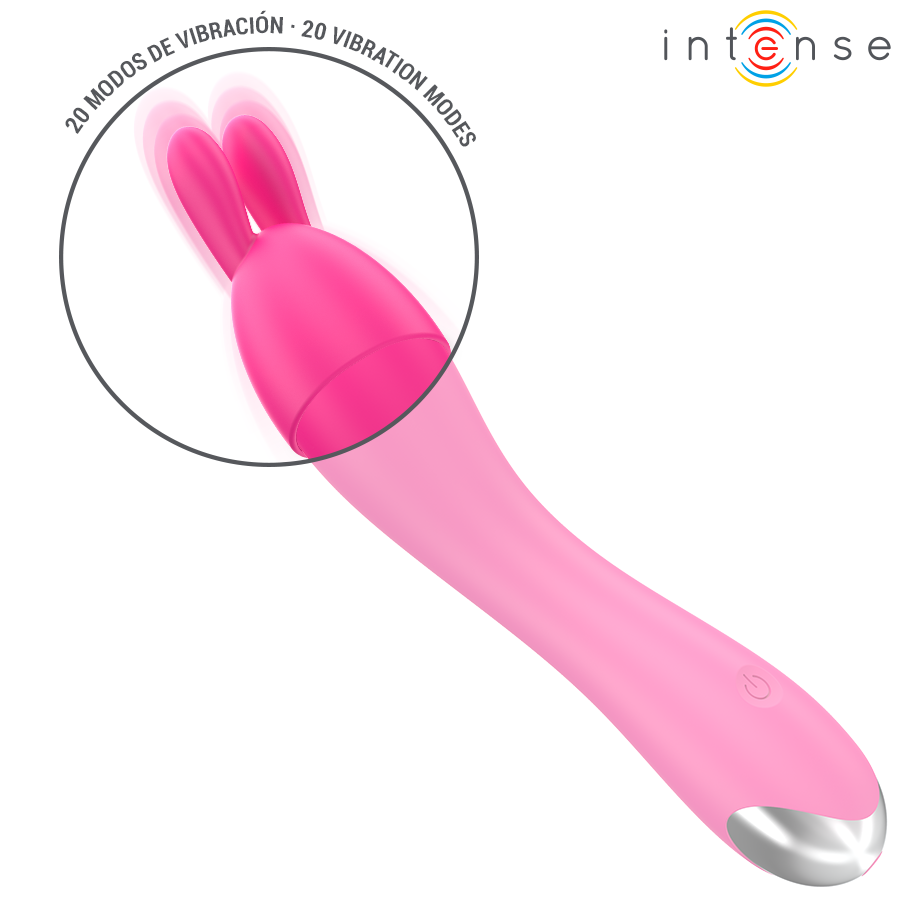 INTENSE - VIBRATORE CHER CON 20 MODALITÀ E TESTINE INTERCAMBIABILI – Vibratori di coniglio – foto 8