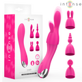 INTENSE - VIBRATORE CHER CON 20 MODALITÀ E TESTINE INTERCAMBIABILI – Vibratori di coniglio