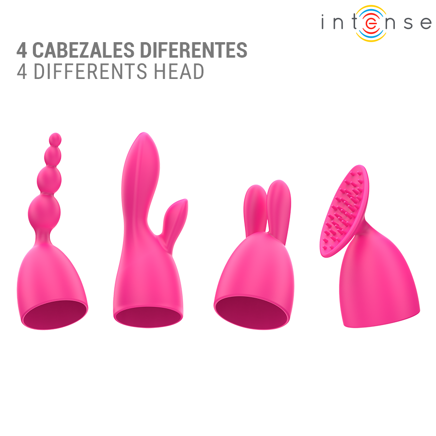 INTENSE - VIBRATORE CHER CON 20 MODALITÀ E TESTINE INTERCAMBIABILI – Vibratori di coniglio – foto 7