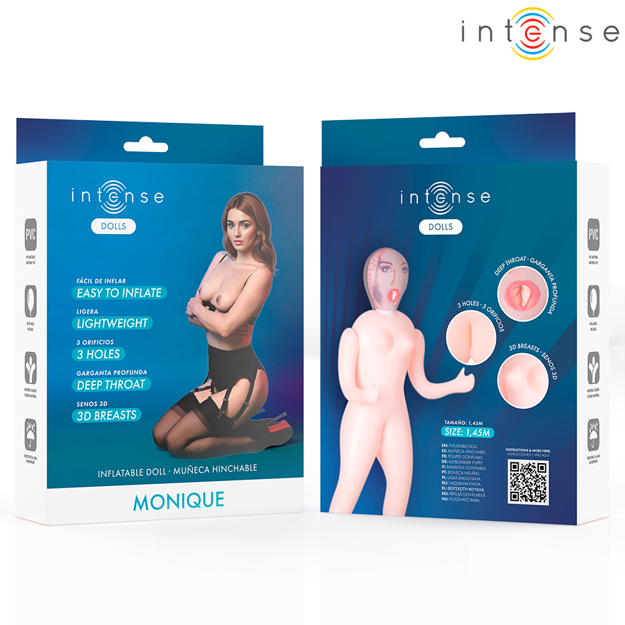 INTENSE DOLLS - MONIQUE BAMBOLA GONFIABILE CON TRE ORIFIZI – Bambole gonfiabili – foto 4